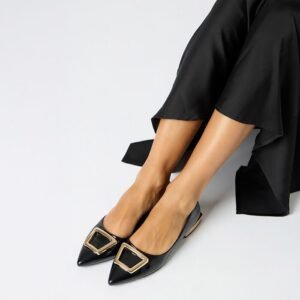 Bailarinas Negras Brillo Essential – Suela de Goma - Image 2